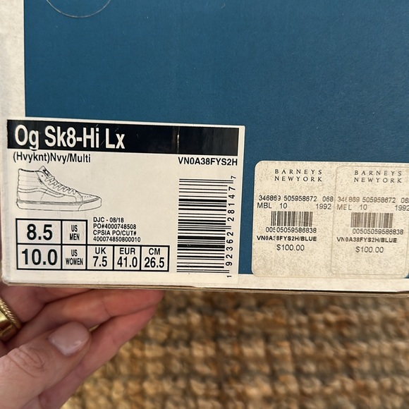 Van x Barney’s New York OG Sk8 high top - Picture 8 of 8